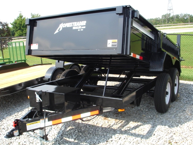 7X12 HX Homesteader Dump Trailer includes a Pair of 6'Ramps Cargo Trailers 