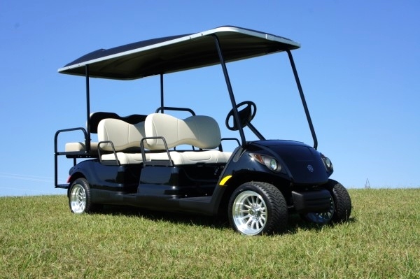 Yamaha 6Passenger Golf Cart Custom Wheels & Top   Sold TN Golf Cars 