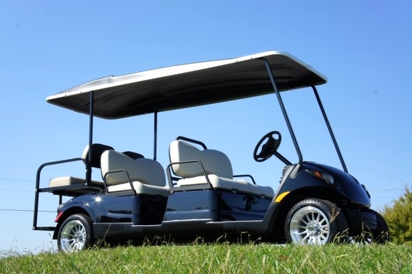 Yamaha 6Passenger Golf Cart Custom Wheels & Top   Sold TN Golf Cars 