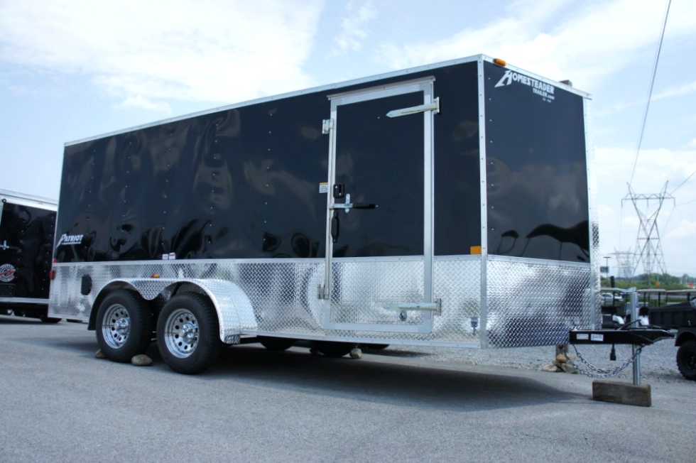 Homesteader 7 x 16 Enclosed  Trailer with Deluxe Pkg In Stock Ready for Delivery Cargo Trailers 