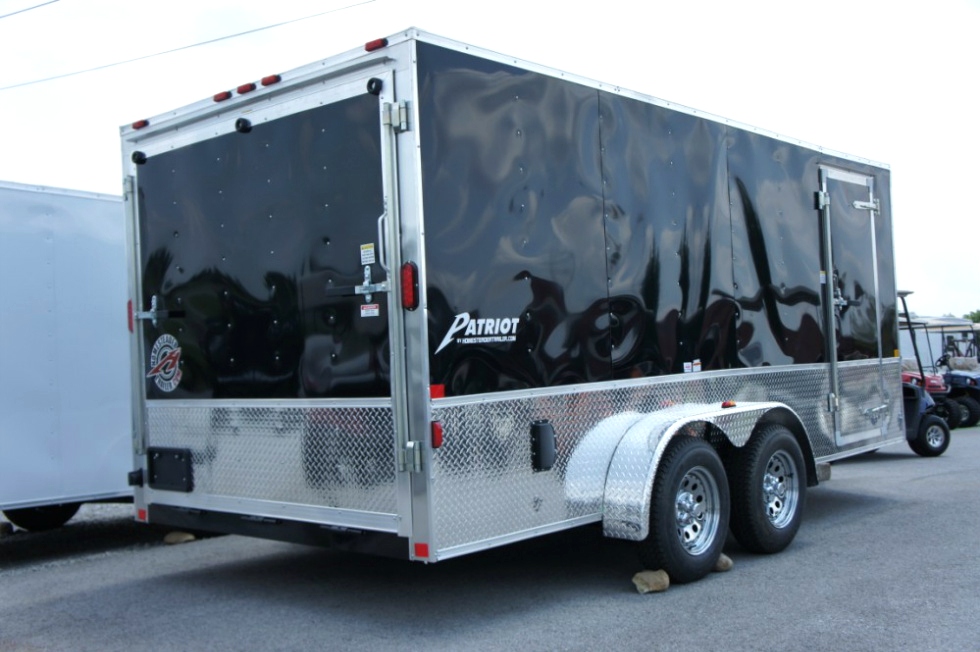 Homesteader 7 x 16 Enclosed  Trailer with Deluxe Pkg In Stock Ready for Delivery Cargo Trailers 